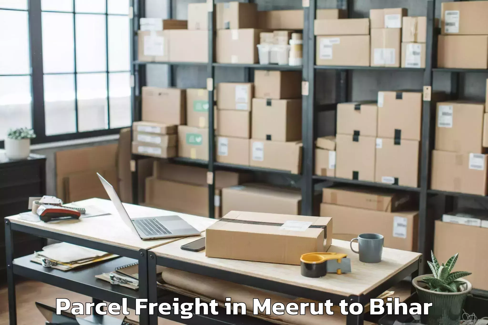 Trusted Meerut to Lauriya Parcel Freight